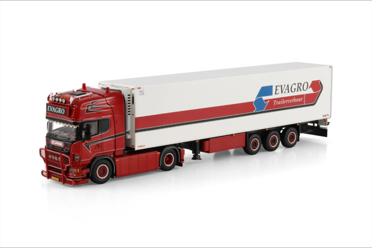 Scania Scania R6 Topline 4x2 + Reefer Semitrailer 3 Axle 'Evagro' - 1:50 - WSI Models Scania Scania R6 Topline 4x2 + Reefer Semitrailer 3 Axle 'Evagro' - 1:50 - WSI Models