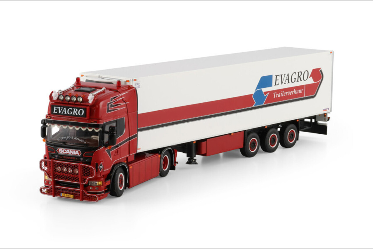 Scania Scania R6 Topline 4x2 + Reefer Semitrailer 3 Axle 'Evagro' - 1:50 - WSI Models Scania Scania R6 Topline 4x2 + Reefer Semitrailer 3 Axle 'Evagro' - 1:50 - WSI Models