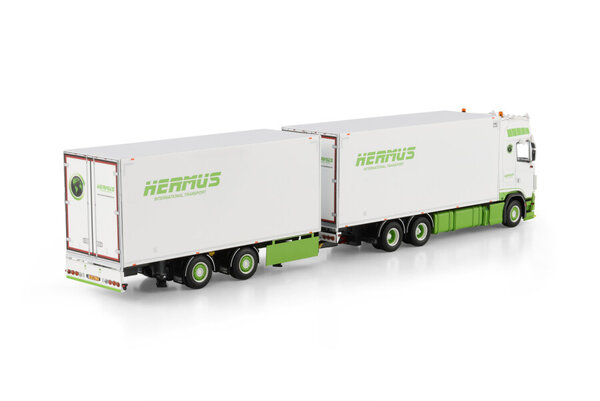 Scania Scania S Highline CS20H Rigid Reefer Truck 6x2 Tag Axle + Drawbar Trailer 2 Axle - 1:50 - WSI Models Scania Scania S Highline CS20H Rigid Reefer Truck 6x2 Tag Axle + Drawbar Trailer 2 Axle - 1:50 - WSI Models