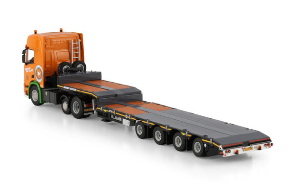 Scania Scania R Highline CR20H 6x2 Midlift Axle +Semi Low Loader 4 Axle 'Holtrop vd Vlist' - 1:50 - WSI Models Scania Scania R Highline CR20H 6x2 Midlift Axle +Semi Low Loader 4 Axle 'Holtrop vd Vlist' - 1:50 - WSI Models