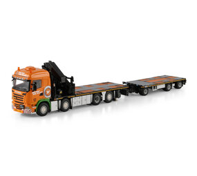 Scania Scania Streamline Highline 8x2 Rigid Flatbed Truck Tag Axle + Flatbed Trailer 3 Axle + Palfinger PK 92002SH 'Holtrop vd Vlist' - 1:50 - WSI Models Scania Scania Streamline Highline 8x2 Rigid Flatbed Truck Tag Axle + Flatbed Trailer 3 Axle + Palfinger PK 92002SH 'Holtrop vd Vlist' - 1:50 - WSI Models