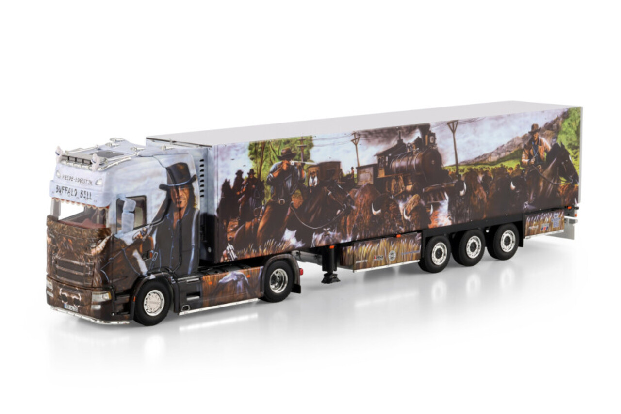 Scania Scania S Highline CS20H 4x2 + Semi Reefer Trailer 3 Axle 'Heide Logistik' - 1:50 - WSI Models Scania Scania S Highline CS20H 4x2 + Semi Reefer Trailer 3 Axle 'Heide Logistik' - 1:50 - WSI Models