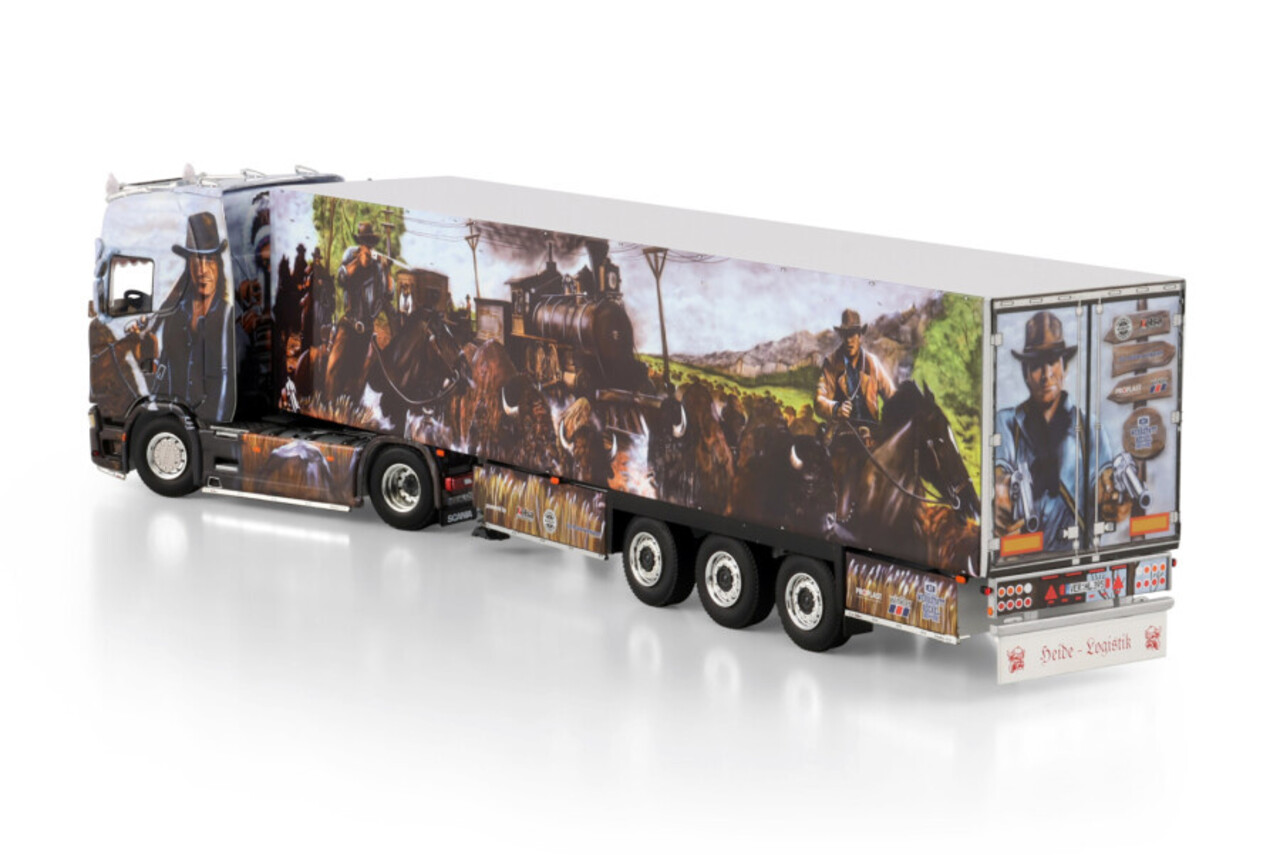 Scania Scania S Highline CS20H 4x2 + Semi Reefer Trailer 3 Axle 'Heide Logistik' - 1:50 - WSI Models Scania Scania S Highline CS20H 4x2 + Semi Reefer Trailer 3 Axle 'Heide Logistik' - 1:50 - WSI Models