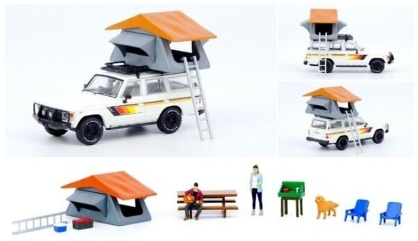 Toyota Toyota Land Cruiser (FJ60) Camping Diorama Set - 1:64 - INNO Models