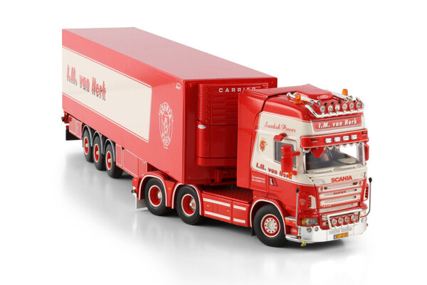 Scania Scania R5 Topline 6x2 Tag Axle + Reefer Semitrailer 3 Axle 'I.M. Van Herk' - 1:50 - WSI Models