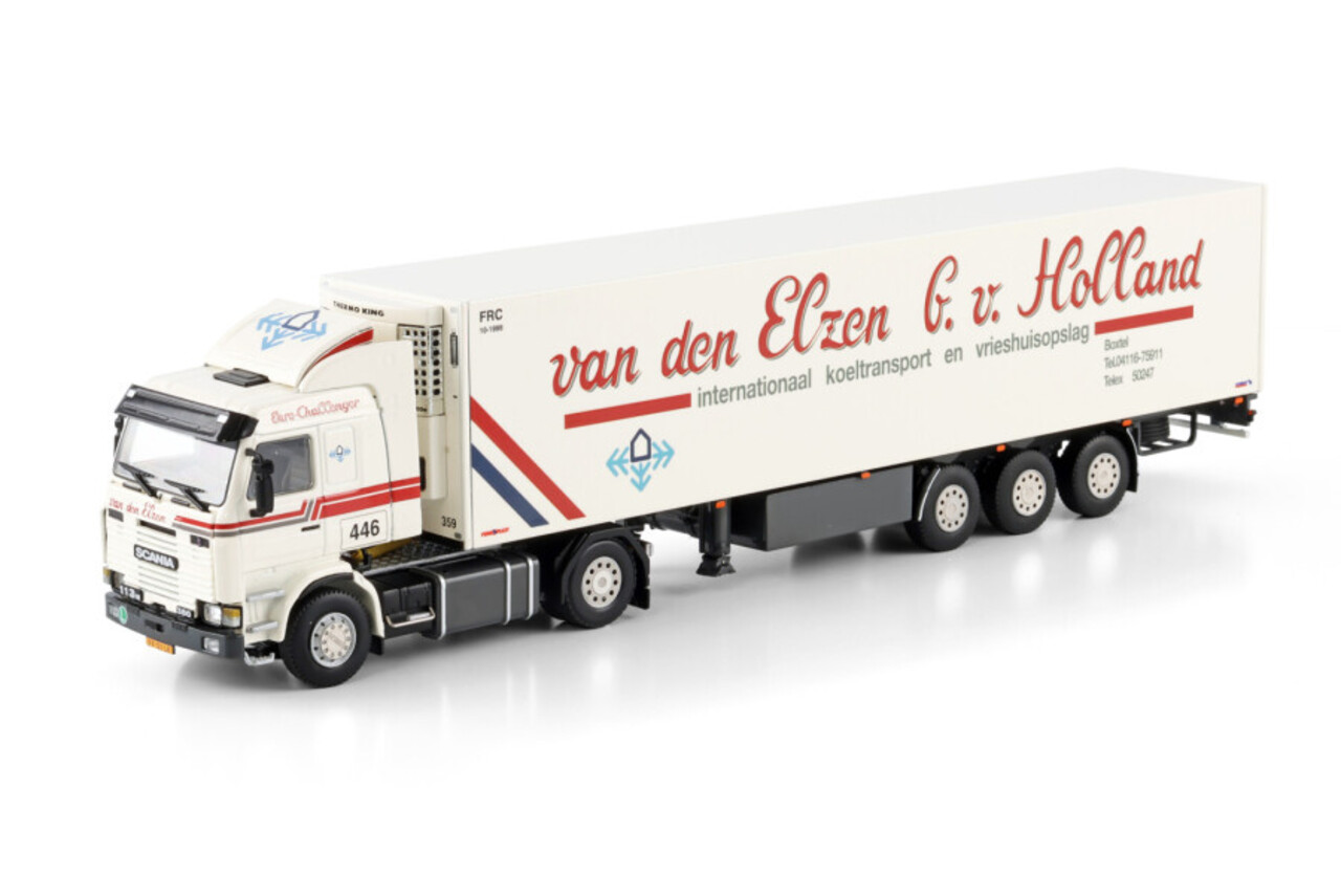 Scania Scania 3 Series 4x2 + Reefer Semitrailer 3 Axle 'van den Elzen G. v. Holland' - 1:50 - WSI Models Scania Scania 3 Series 4x2 + Reefer Semitrailer 3 Axle 'van den Elzen G. v. Holland' - 1:50 - WSI Models