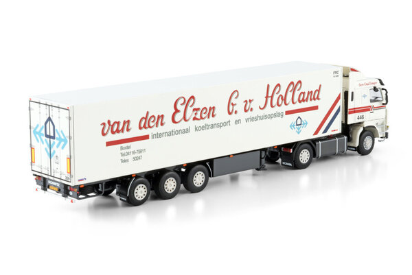 Scania Scania 3 Series 4x2 + Reefer Semitrailer 3 Axle 'van den Elzen G. v. Holland' - 1:50 - WSI Models Scania Scania 3 Series 4x2 + Reefer Semitrailer 3 Axle 'van den Elzen G. v. Holland' - 1:50 - WSI Models