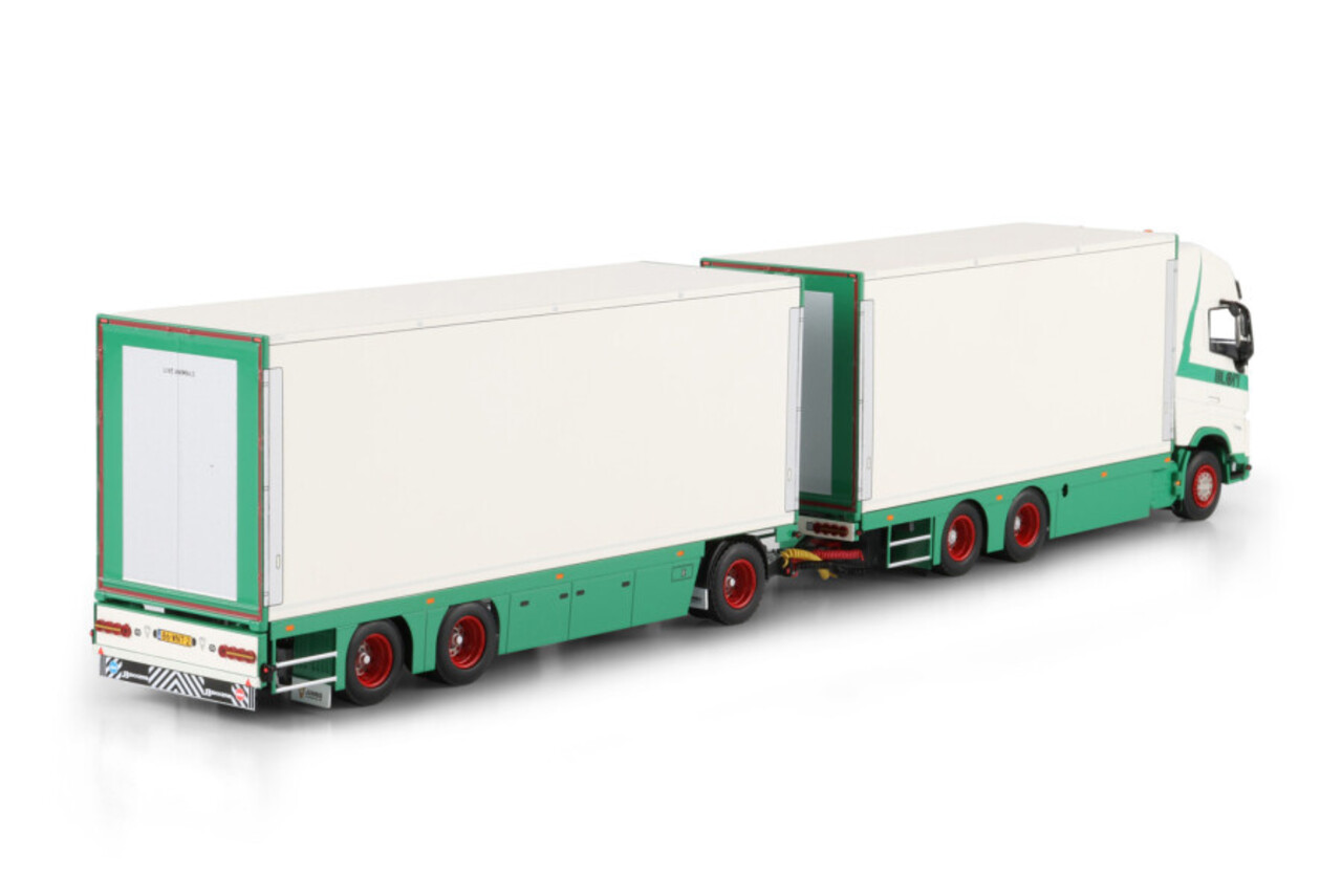 Volvo Volvo FH Aero Globetrotter XL Rigid Box Truck 6x2 Tag Axle + Drawbar Box Trailer 3 Axle 'Transportbedrijf Blom & Zn'- 1:50 - WSI Models Volvo Volvo FH Aero Globetrotter XL Rigid Box Truck 6x2 Tag Axle + Drawbar Box Trailer 3 Axle 'Transportbedrijf Blom & Zn'- 1:50 - WSI Models