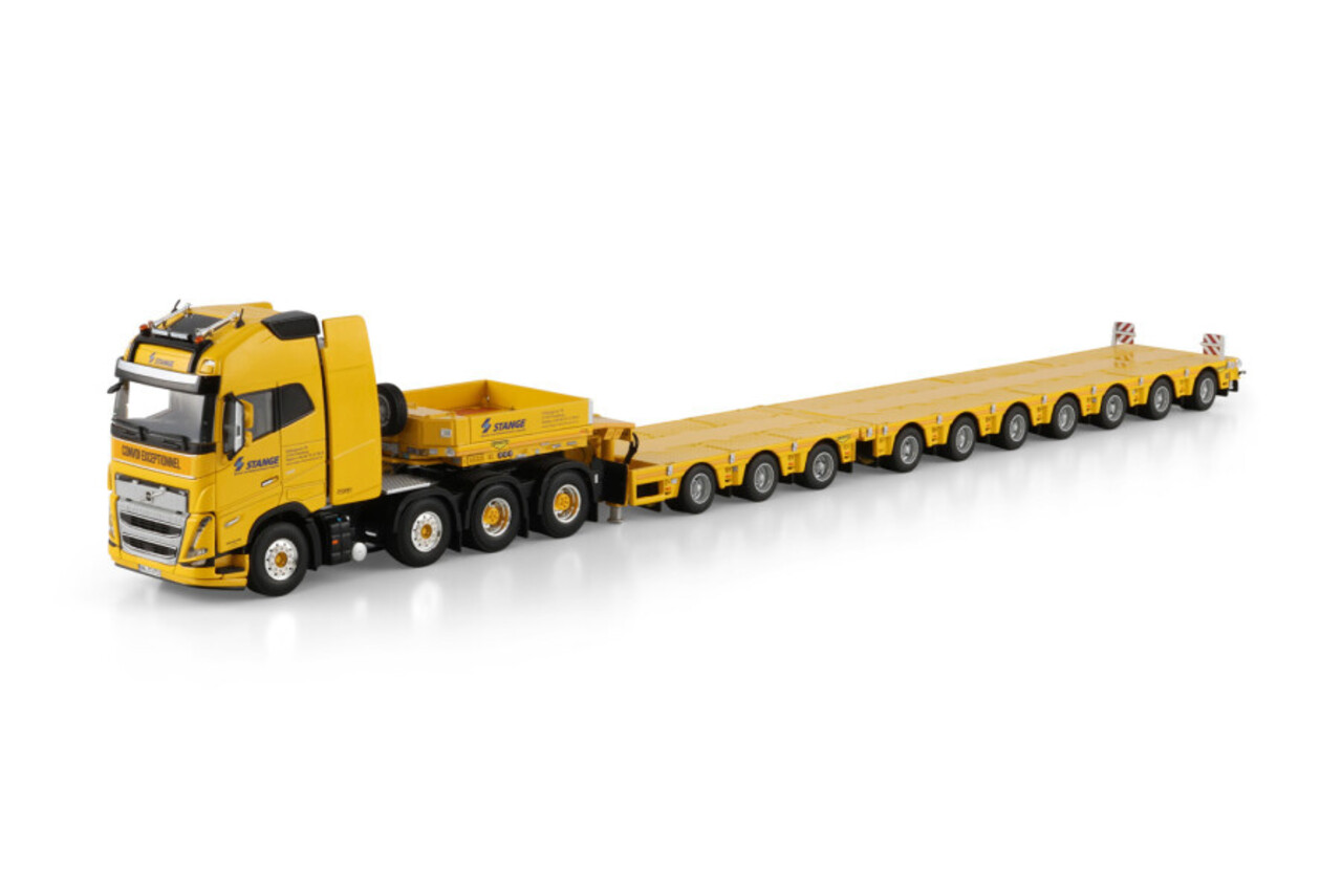 Volvo Volvo FH5 Globetrotter XL 8x4 SL + Semi Low Loader Broshuis 10 Axle 'Stange' - 1:50 - WSI Models