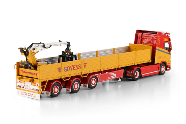 Volvo Volvo FH Aero Globetrotter 4x2 + Semi Brick Trailer 3 Axle + Crane 'Goyens' - 1:50 - WSI Models Volvo Volvo FH Aero Globetrotter 4x2 + Semi Brick Trailer 3 Axle + Crane 'Goyens' - 1:50 - WSI Models