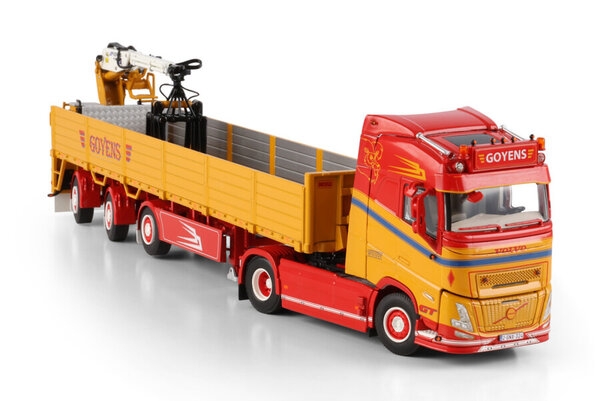 Volvo Volvo FH Aero Globetrotter 4x2 + Semi Brick Trailer 3 Axle + Crane 'Goyens' - 1:50 - WSI Models Volvo Volvo FH Aero Globetrotter 4x2 + Semi Brick Trailer 3 Axle + Crane 'Goyens' - 1:50 - WSI Models