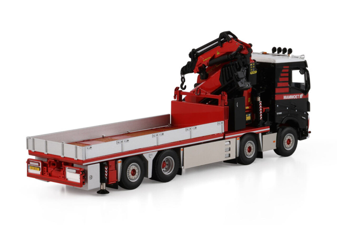 Volvo Volvo FH5 Sleeper Cab Rigid Flatbed Truck 8x2 Tag Axle + Palfinger PK 78002 SH + Jib 'Mammoet Merchandising' - 1:50 - WSI Models Volvo Volvo FH5 Sleeper Cab Rigid Flatbed Truck 8x2 Tag Axle + Palfinger PK 78002 SH + Jib 'Mammoet Merchandising' - 1:50 - WSI Models