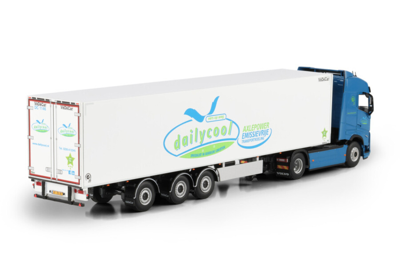 Volvo Volvo FH5 Globetrotter 4x2 + Tridec Reefer Semitrailer 3 Axle 'Dailycool B.V.' - 1:50 - WSI Models Volvo Volvo FH5 Globetrotter 4x2 + Tridec Reefer Semitrailer 3 Axle 'Dailycool B.V.' - 1:50 - WSI Models