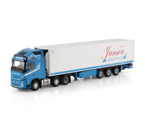 Volvo Volvo FH Aero Globetrotter XL 6x2 Twin Steer + Reefer Semitrailer 3 Axle 'Jansen Urk'  - 1:50 - WSI Models
