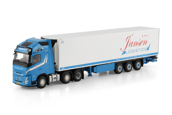 Volvo Volvo FH Aero Globetrotter XL 6x2 Twin Steer + Reefer Semitrailer 3 Axle 'Jansen Urk' - 1:50 - WSI Models Volvo Volvo FH Aero Globetrotter XL 6x2 Twin Steer + Reefer Semitrailer 3 Axle 'Jansen Urk' - 1:50 - WSI Models