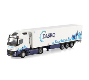 Volvo Volvo FH Aero Globetrotter XL 4x2 + Reefer Semitrailer 3 Axle 'Dasko'  - 1:50 - WSI Models