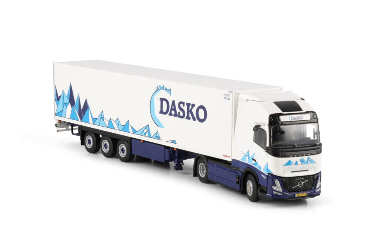 Volvo Volvo FH Aero Globetrotter XL 4x2 + Reefer Semitrailer 3 Axle 'Dasko' - 1:50 - WSI Models Volvo Volvo FH Aero Globetrotter XL 4x2 + Reefer Semitrailer 3 Axle 'Dasko' - 1:50 - WSI Models