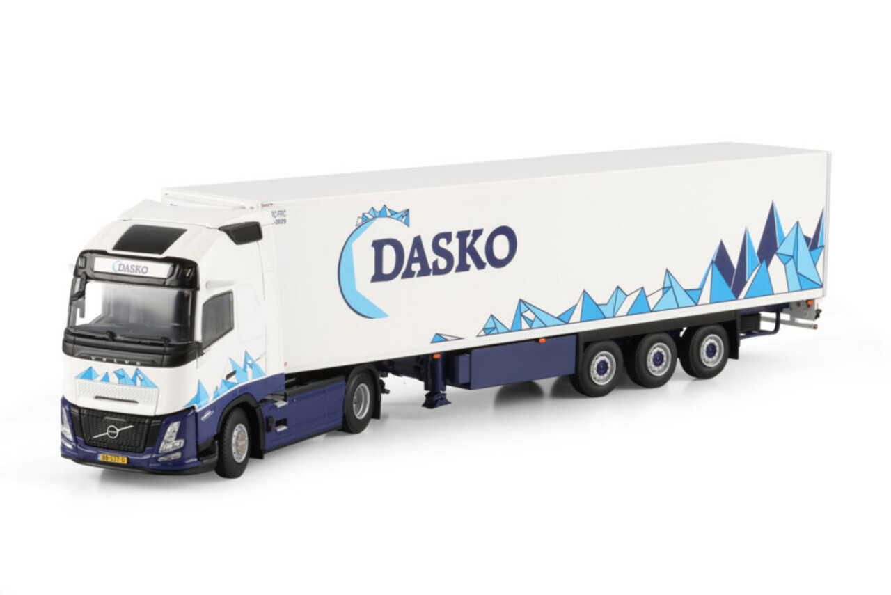 Volvo Volvo FH Aero Globetrotter XL 4x2 + Reefer Semitrailer 3 Axle 'Dasko' - 1:50 - WSI Models Volvo Volvo FH Aero Globetrotter XL 4x2 + Reefer Semitrailer 3 Axle 'Dasko' - 1:50 - WSI Models