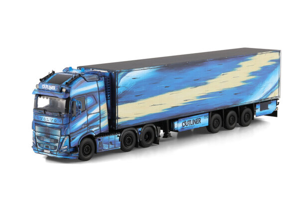 Volvo Volvo FH5 Globetrotter XL 6x2 Twin Steer + Semi Reefer Trailer 3 Axle 'Thomann' - 1:50 - WSI Models Volvo Volvo FH5 Globetrotter XL 6x2 Twin Steer + Semi Reefer Trailer 3 Axle 'Thomann' - 1:50 - WSI Models