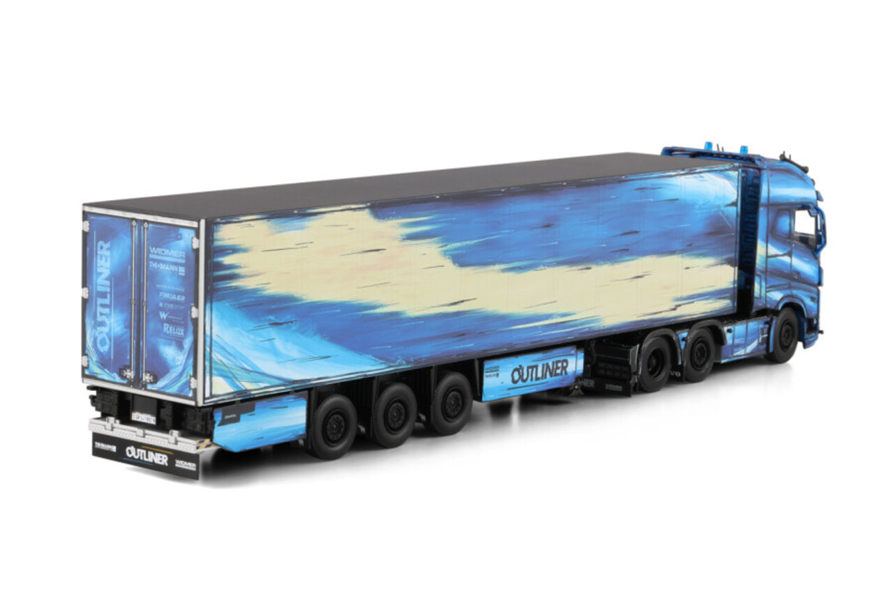Volvo Volvo FH5 Globetrotter XL 6x2 Twin Steer + Semi Reefer Trailer 3 Axle 'Thomann' - 1:50 - WSI Models Volvo Volvo FH5 Globetrotter XL 6x2 Twin Steer + Semi Reefer Trailer 3 Axle 'Thomann' - 1:50 - WSI Models