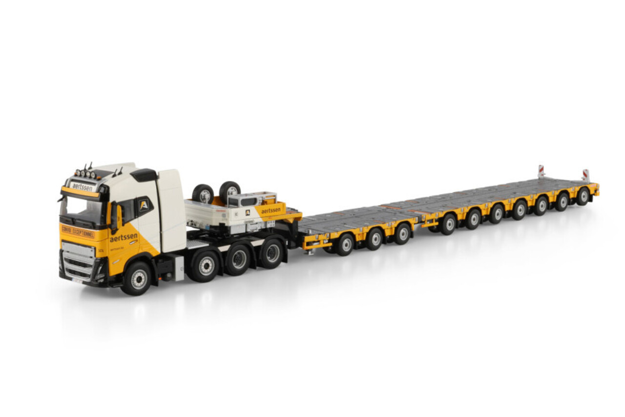 Volvo Volvo FH5 Globetrotter 8x4 + Nooteboom Manoovr Semi Low Loader 3+7 Axle 'Aertssen'   - 1:50 - WSI Models