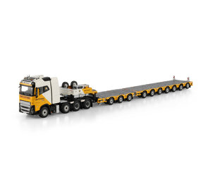 Volvo Volvo FH5 Globetrotter 8x4 + Nooteboom Manoovr Semi Low Loader 3+7 Axle 'Aertssen'  - 1:50 - WSI Models