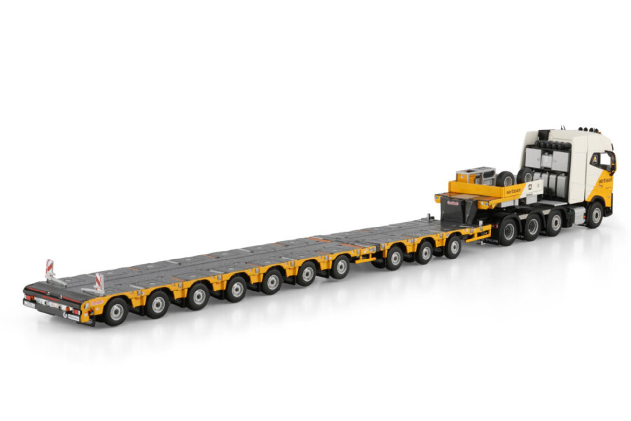 Volvo Volvo FH5 Globetrotter 8x4 + Nooteboom Manoovr Semi Low Loader 3+7 Axle 'Aertssen'   - 1:50 - WSI Models