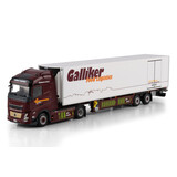 Volvo Volvo FH Aero Globetrotter Electric 4x2 + Reefer Semitrailer 2 Axle 'Galliker' - 1:50 - WSI Models
