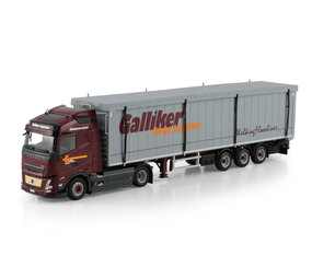 Volvo Volvo FH Aero Globetrotter 4x2 + Volume Semitrailer 3 Axle 'Galliker' - 1:50 - WSI Models