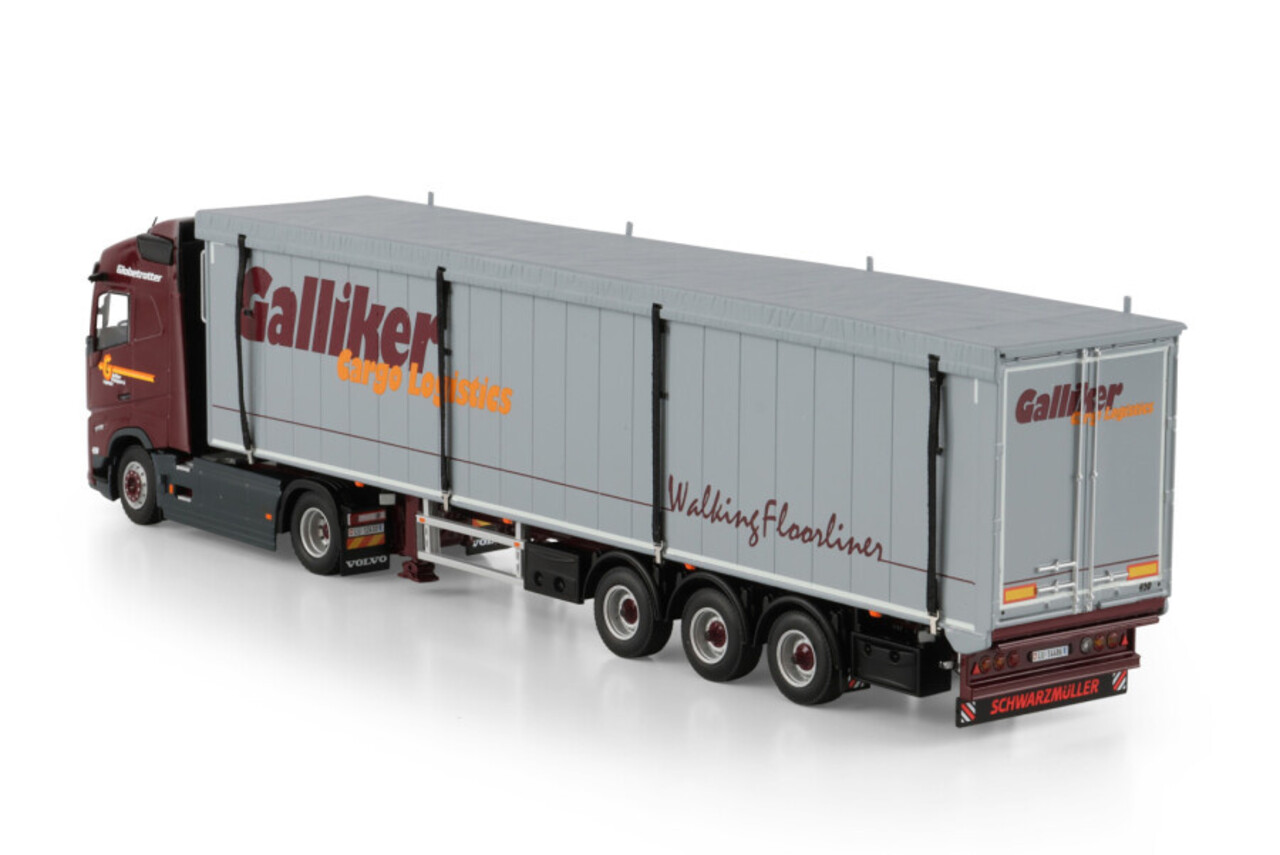 Volvo Volvo FH Aero Globetrotter 4x2 + Volume Semitrailer 3 Axle 'Galliker' - 1:50 - WSI Models Volvo Volvo FH Aero Globetrotter 4x2 + Volume Semitrailer 3 Axle 'Galliker' - 1:50 - WSI Models