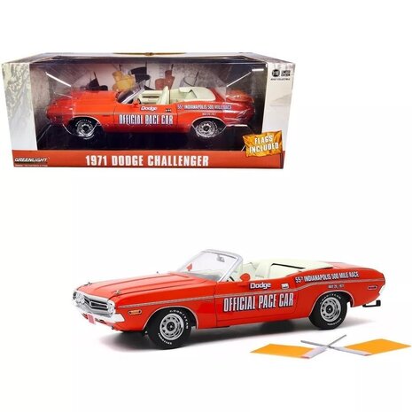Dodge Dodge Challenger Official Pace Car 1971 - 1:18 - Greenlight Dodge Dodge Challenger Official Pace Car 1971 - 1:18 - Greenlight