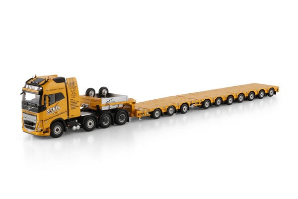 Volvo Volvo FH5 Globetrotter XL 8x4 + Nooteboom Manoovr Semi Low Loader 3+7 Axle 'Steil' - 1:50 - WSI Models Volvo Volvo FH5 Globetrotter XL 8x4 + Nooteboom Manoovr Semi Low Loader 3+7 Axle 'Steil' - 1:50 - WSI Models