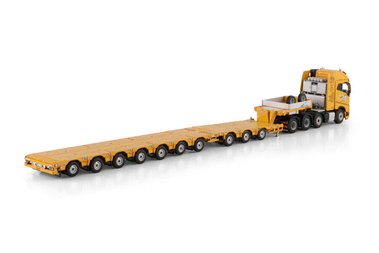 Volvo Volvo FH5 Globetrotter XL 8x4 + Nooteboom Manoovr Semi Low Loader 3+7 Axle 'Steil' - 1:50 - WSI Models Volvo Volvo FH5 Globetrotter XL 8x4 + Nooteboom Manoovr Semi Low Loader 3+7 Axle 'Steil' - 1:50 - WSI Models