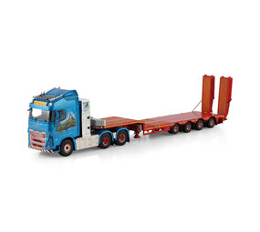 Volvo Volvo FH5 Globetrotter 6x4 + Semi Low Loader 4 Axle + Ramps 'Jesper Thygesen'  - 1:50 - WSI Models