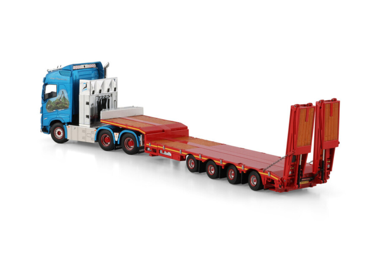 Volvo Volvo FH5 Globetrotter 6x4 + Semi Low Loader 4 Axle + Ramps 'Jesper Thygesen' - 1:50 - WSI Models Volvo Volvo FH5 Globetrotter 6x4 + Semi Low Loader 4 Axle + Ramps 'Jesper Thygesen' - 1:50 - WSI Models