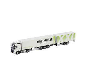 Volvo Volvo FH4 Globetrotter 4x2 + Semi Box Trailer 3 Axle + Drawbar Box Trailer 2 Axle 'Segers Transport' (LZV)  - 1:50 - WSI Models