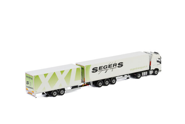 Volvo Volvo FH4 Globetrotter 4x2 + Semi Box Trailer 3 Axle + Drawbar Box Trailer 2 Axle 'Segers Transport' (LZV) - 1:50 - WSI Models Volvo Volvo FH4 Globetrotter 4x2 + Semi Box Trailer 3 Axle + Drawbar Box Trailer 2 Axle 'Segers Transport' (LZV) - 1:50 - WSI Models