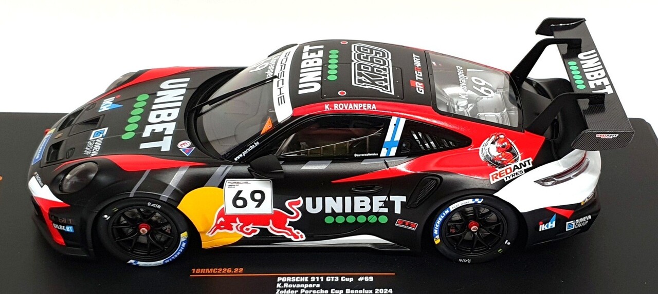 Porsche Porsche 911 GT3 Cup #69 Winner Cup Zolder 2024 - 1:18 - IXO Models Porsche Porsche 911 GT3 Cup #69 Winner Cup Zolder 2024 - 1:18 - IXO Models