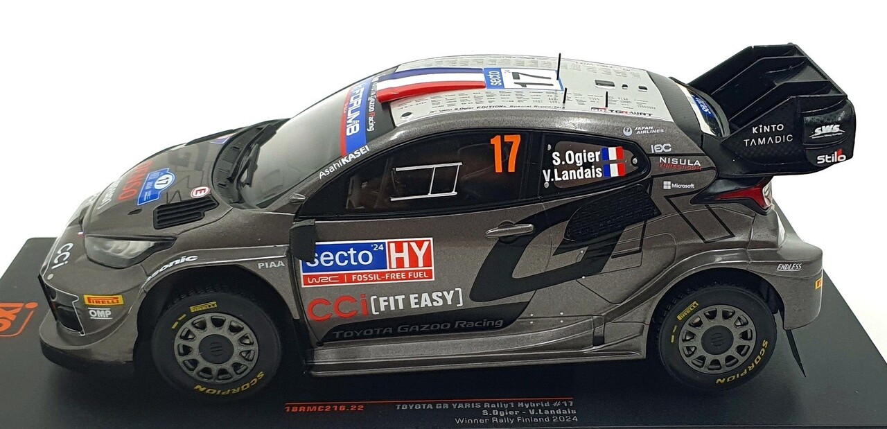 Toyota Toyota GR Yaris Rally 1 Hybrid #17 Rally WM Rally Finland 2024 - 1:18 - IXO Models Toyota Toyota GR Yaris Rally 1 Hybrid #17 Rally WM Rally Finland 2024 - 1:18 - IXO Models