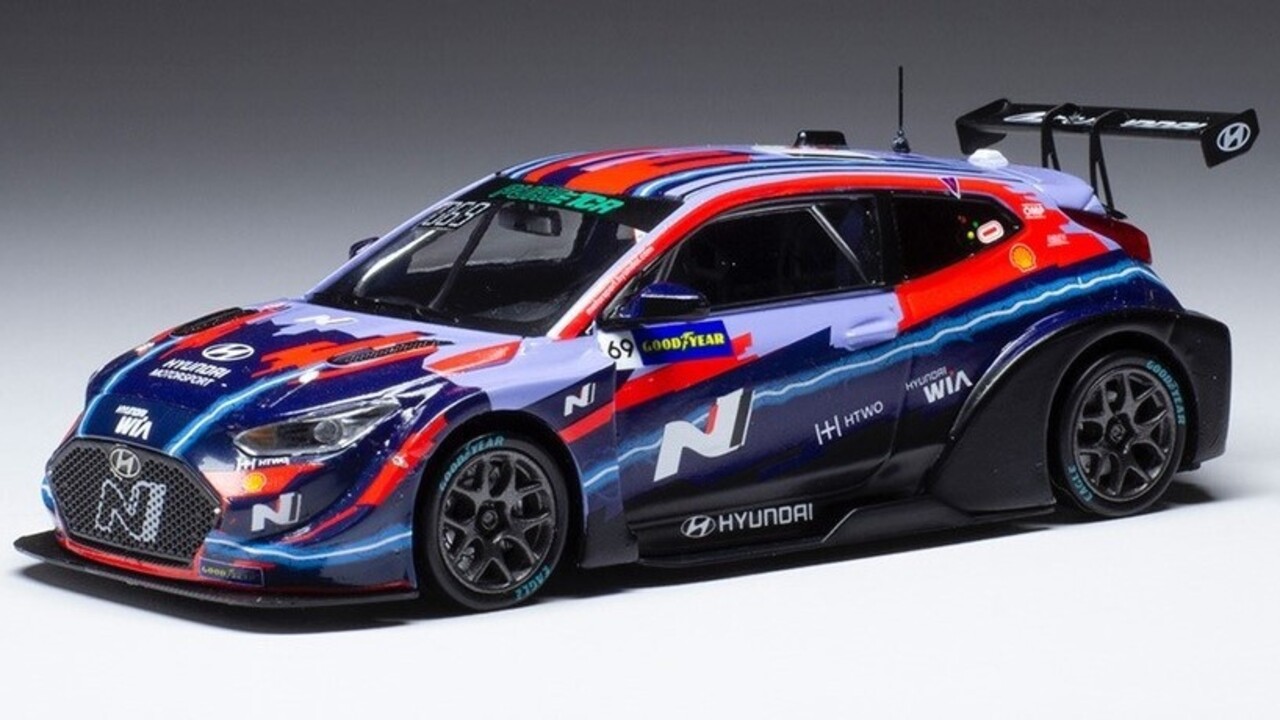 Hyundai Hyundai Veloster N ETCR #69 ETCR France Pau Hyundai Motorsport 2021 - 1:43 - IXO Models Hyundai Hyundai Veloster N ETCR #69 ETCR France Pau Hyundai Motorsport 2021 - 1:43 - IXO Models