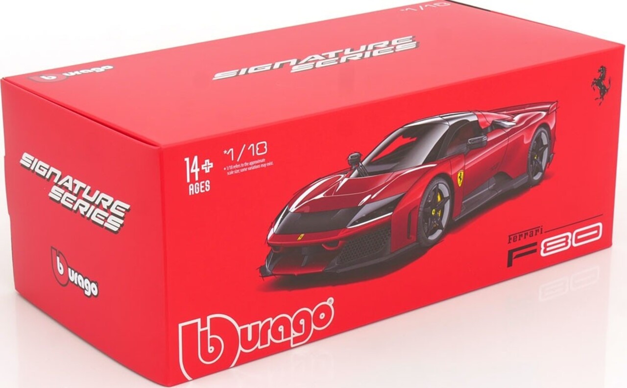 Ferrari Ferrari F80 (Silver / Black Wheels) - 1:18 - Bburago (Signature Series) Ferrari Ferrari F80 (Silver / Black Wheels) - 1:18 - Bburago (Signature Series)