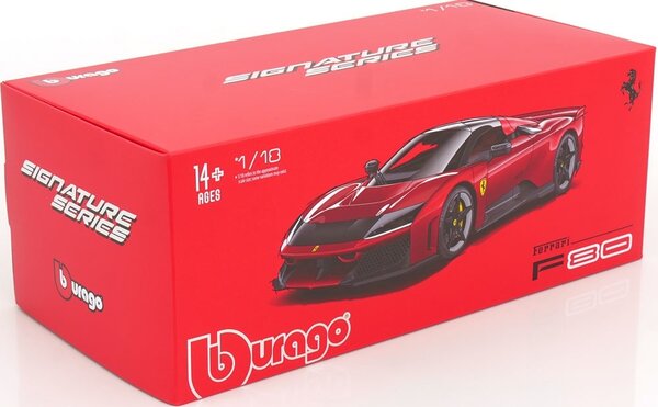 Ferrari Ferrari F80 (Silver / Black Wheels) - 1:18 - Bburago (Signature Series) Ferrari Ferrari F80 (Silver / Black Wheels) - 1:18 - Bburago (Signature Series)