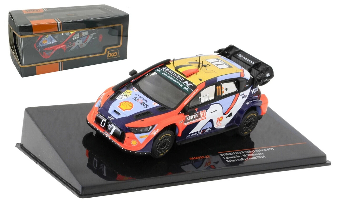 Hyundai Hyundai i20N Rally 1 Hybrid #11 1st WRC Safari Rally Kenya 2024 - 1:43 - IXO Models Hyundai Hyundai i20N Rally 1 Hybrid #11 1st WRC Safari Rally Kenya 2024 - 1:43 - IXO Models