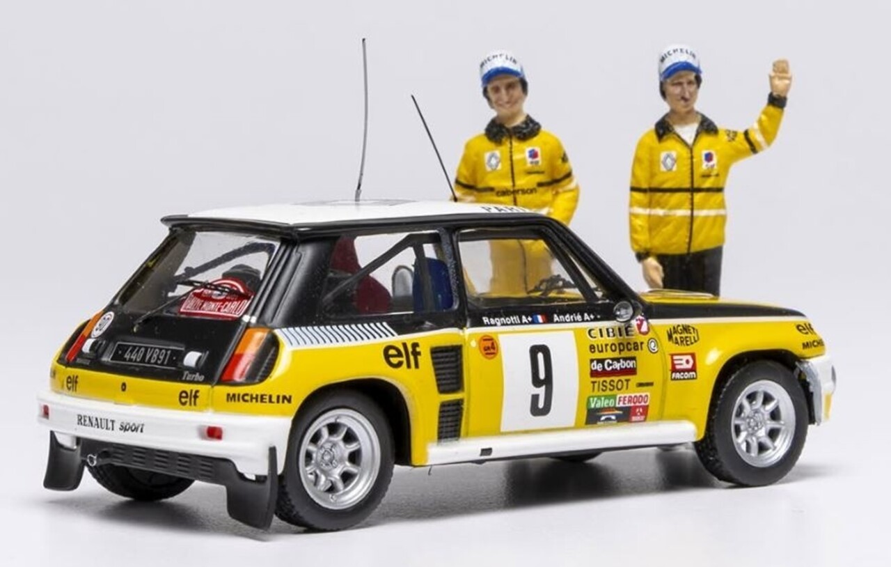 Renault Renault 5 Turbo #9 Rally Monte Carlo 1981 + 2 Figures - 1:43 - IXO Models Renault Renault 5 Turbo #9 Rally Monte Carlo 1981 + 2 Figures - 1:43 - IXO Models