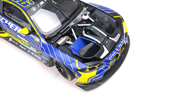 BMW BMW M4 GT3 EVO Team WRT, Rossi/Al Harthy/vd Linde, 24h Le Mans 2025 - 1:18 - Minichamps BMW BMW M4 GT3 EVO Team WRT, Rossi/Al Harthy/vd Linde, 24h Le Mans 2025 - 1:18 - Minichamps
