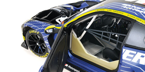 BMW BMW M4 GT3 EVO Team WRT, Rossi/Al Harthy/vd Linde, 24h Le Mans 2025 - 1:18 - Minichamps BMW BMW M4 GT3 EVO Team WRT, Rossi/Al Harthy/vd Linde, 24h Le Mans 2025 - 1:18 - Minichamps