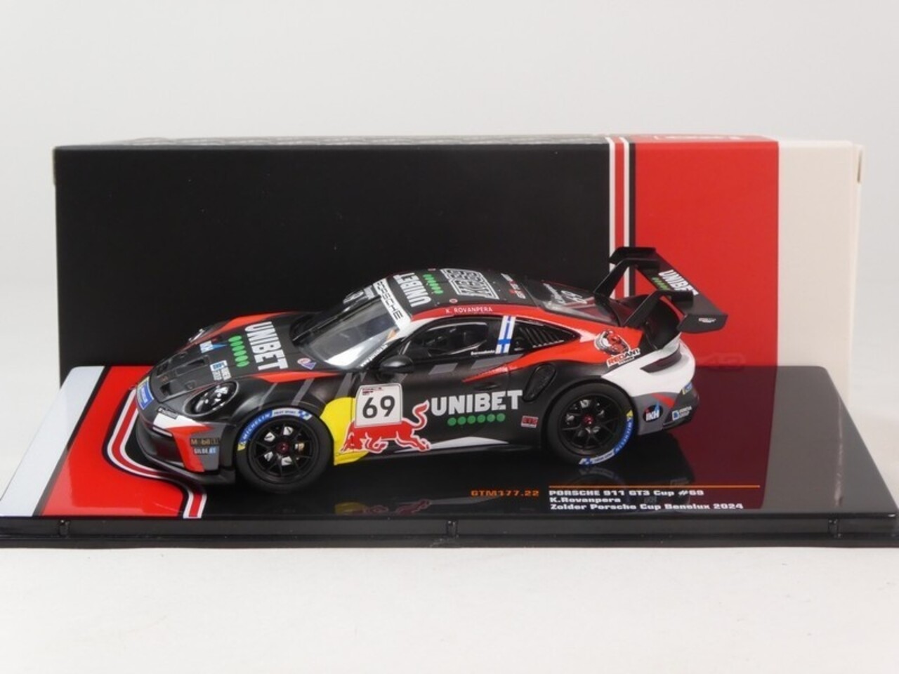 Porsche Porsche 911/992 GT3 Cup #69 Winner Porsche Cup Zolder (Belgium) 2024 - 1:43 - IXO Model Porsche Porsche 911/992 GT3 Cup #69 Winner Porsche Cup Zolder (Belgium) 2024 - 1:43 - IXO Model
