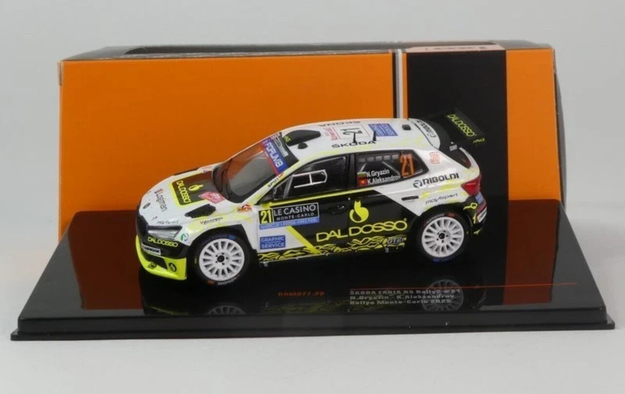 Skoda Skoda Fabia RS Rally 2 #21 WRC Rally Monte Carlo 2025 - 1:43 - IXO Models Skoda Skoda Fabia RS Rally 2 #21 WRC Rally Monte Carlo 2025 - 1:43 - IXO Models