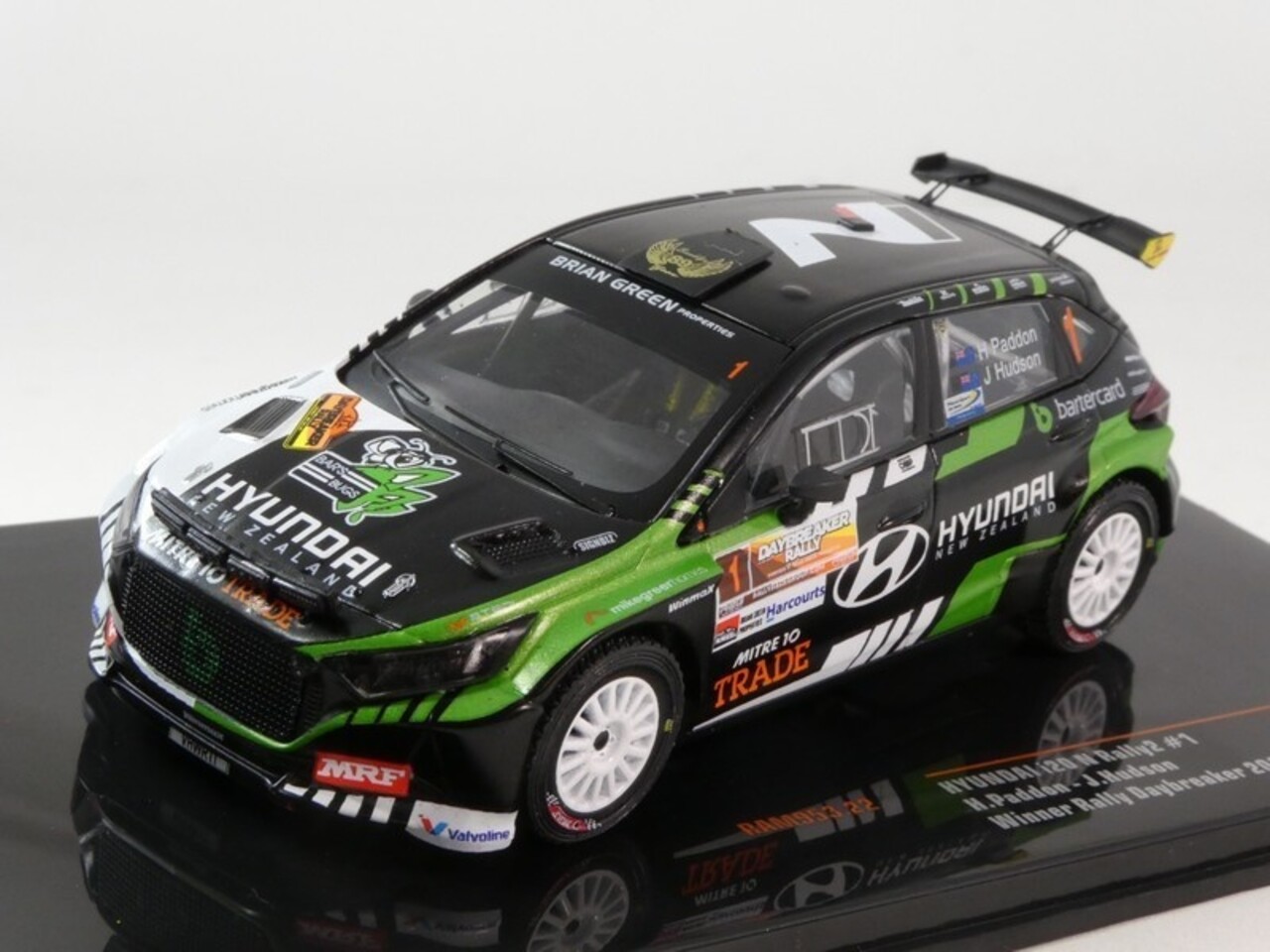 Hyundai Hyundai i20 N Rally 2 #1 Team BRC Racing Winner Rally Daybreaker (New Zealand) 2024 - 1:43 - IXO Models Hyundai Hyundai i20 N Rally 2 #1 Team BRC Racing Winner Rally Daybreaker (New Zealand) 2024 - 1:43 - IXO Models