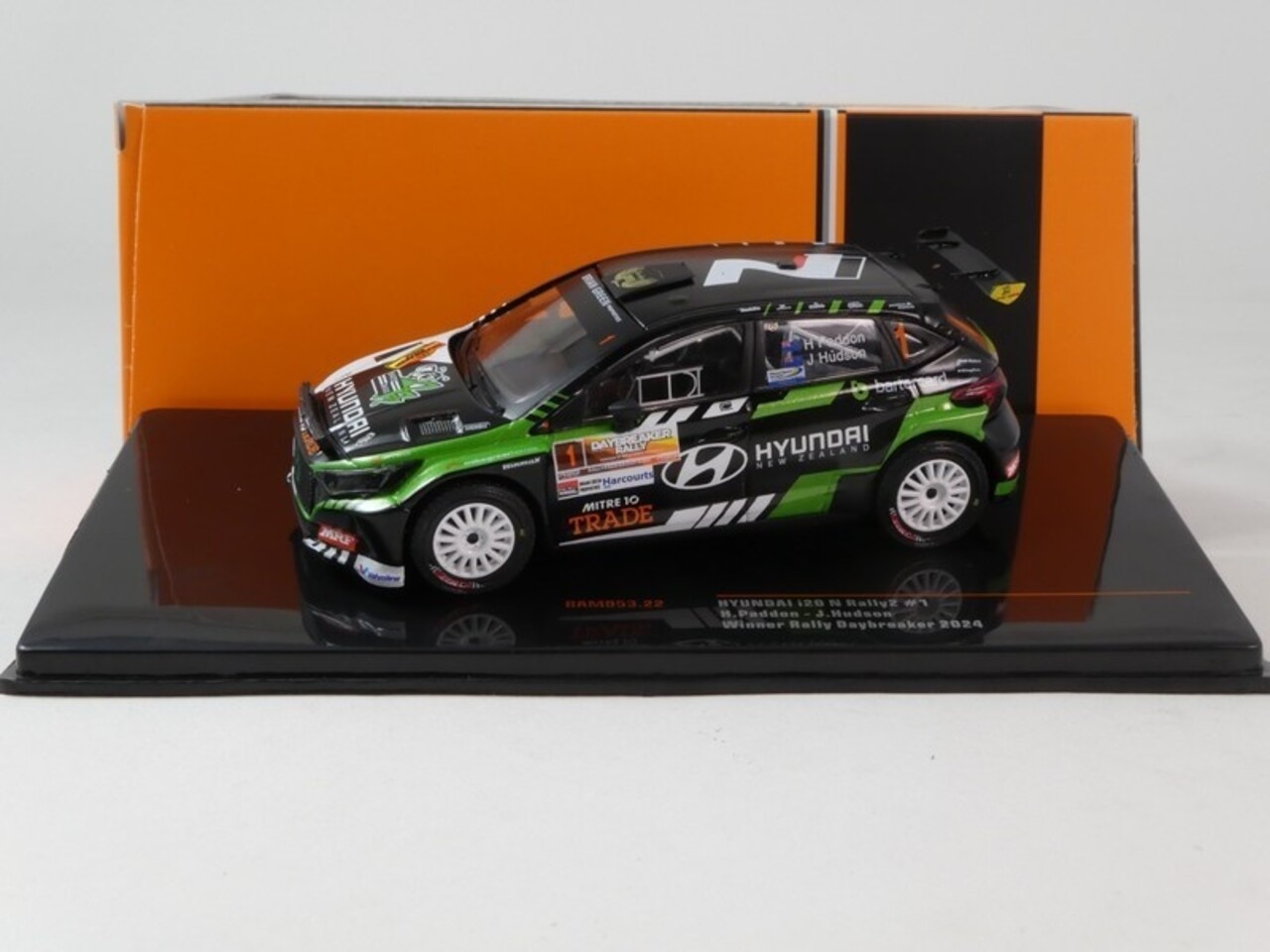 Hyundai Hyundai i20 N Rally 2 #1 Team BRC Racing Winner Rally Daybreaker (New Zealand) 2024 - 1:43 - IXO Models Hyundai Hyundai i20 N Rally 2 #1 Team BRC Racing Winner Rally Daybreaker (New Zealand) 2024 - 1:43 - IXO Models